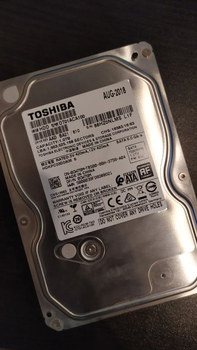 Лот: 16197067. Фото: 1. Toshiba DT01ACA100 1000Gb 1Tb... Жёсткие диски (HDD)