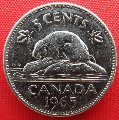 Лот: 3804375. Фото: 1. (№3248) 5 центов 1965 (Канада). Америка