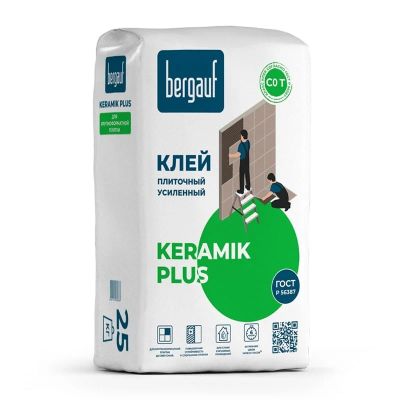 Лот: 18909916. Фото: 1. Клей плиточный усиленный Bergauf... Клеи, герметики, пена монтажная, клейкие ленты