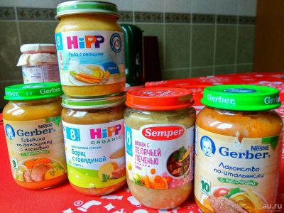 Лот: 10716670. Фото: 1. Овощные и мясные пюре детское... Детское питание