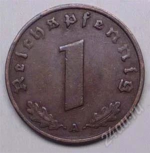 Лот: 1530153. Фото: 1. Германия. 3-й Рейх. 1 рейх пфенниг... Германия и Австрия