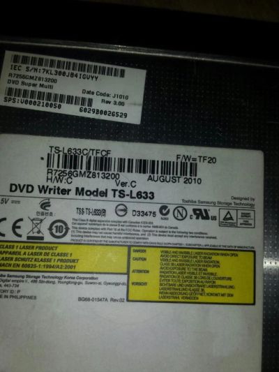 Лот: 7006798. Фото: 1. дисковод на ноут. Приводы CD, DVD, BR, FDD