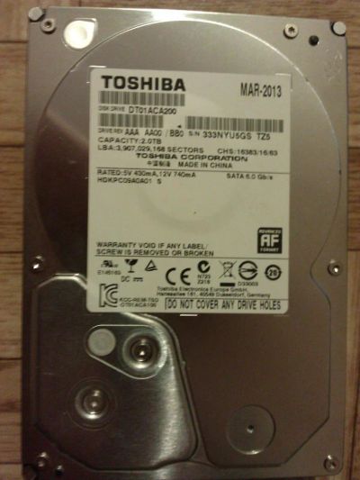 Лот: 3500433. Фото: 1. Продам Toshiba DT01ACA200 2Tb. Жёсткие диски (HDD)
