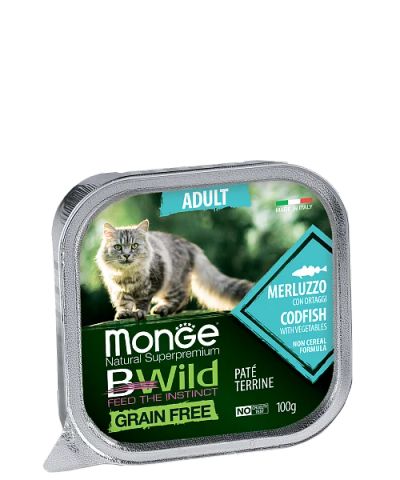 Лот: 16057235. Фото: 1. Monge Cat BWild Grain Free (Монж... Корма