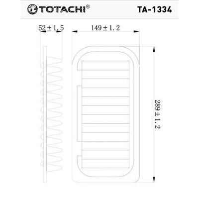 Лот: 20925126. Фото: 1. Фильтр воздушный TA-1334 TOTACHI... Расходные материалы