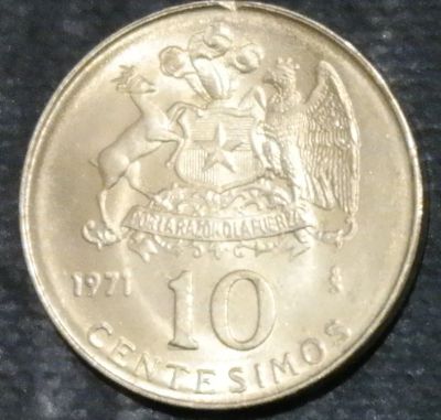 Лот: 15232621. Фото: 1. Экзотика с рубля (21468) Чили. Остальные страны