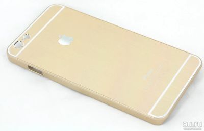 Лот: 8824211. Фото: 1. Чехол iPhone 6 Plus металл золото... Чехлы, бамперы