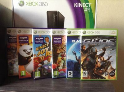 Лот: 4043232. Фото: 1. Xbox 360 S (4GB + Kinect). Игровые приставки, консоли