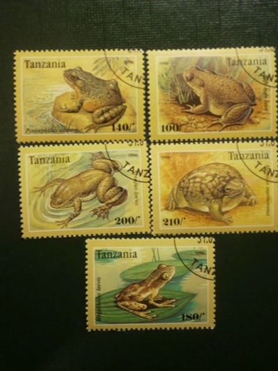 Лот: 12475920. Фото: 1. марки,земноводные , Танзания... Марки