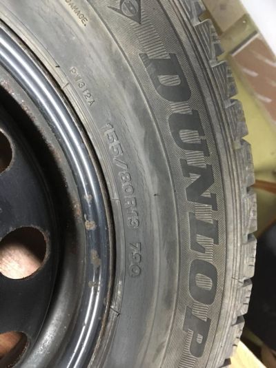 Лот: 12649641. Фото: 1. Шины Dunlop DSX-2 155/80R13 на... Шины на дисках