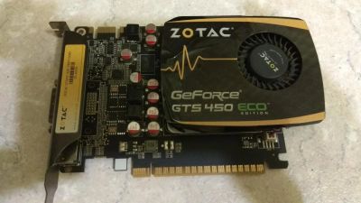 Лот: 10388998. Фото: 1. Видеокарта Zotac GTS 450 1Gb GDDR3... Видеокарты