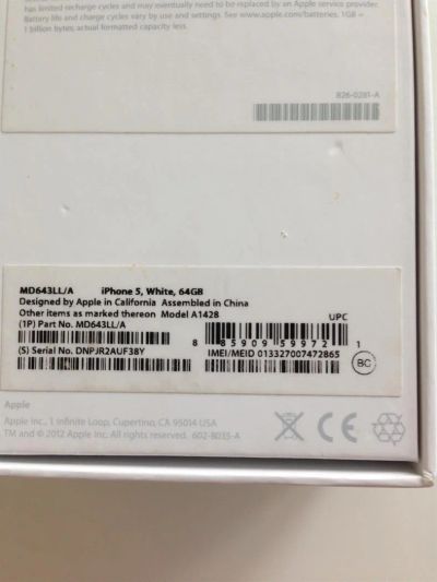 Лот: 3780812. Фото: 1. Iphone 5 на 64Gb White. Оригинальный... Смартфоны