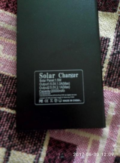 Лот: 9901167. Фото: 1. Новый power bank Solar с солнечной... Внешние, портативные аккумуляторы для смартфонов (Power bank)