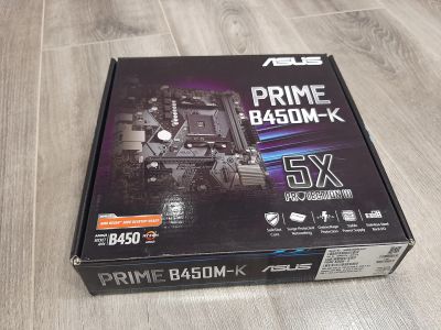Лот: 17947976. Фото: 1. Asus prime b450m-k. Материнские платы