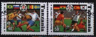 Лот: 6973662. Фото: 1. Танзания 1994г футбол 2марки. Марки