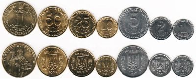 Лот: 6679740. Фото: 1. 2009-2014 г. Украина. 1-2-5-10-25-50... Наборы монет