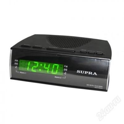 Лот: 2560094. Фото: 1. Часы с радиоприемником Supra SA-38FM... Часы настенные, настольные