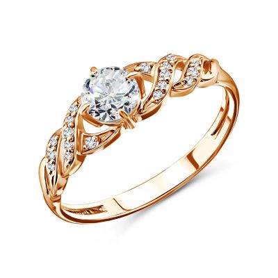 Лот: 23843310. Фото: 1. Серебряное кольцо с фианитом SWAROVSKI... Кольца, перстни
