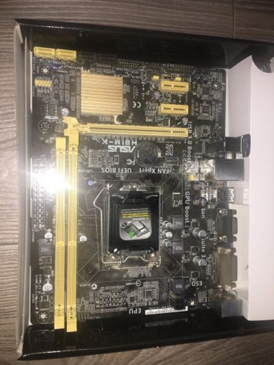 Лот: 15399711. Фото: 1. Материнская плата ASUS H81M-K... Материнские платы