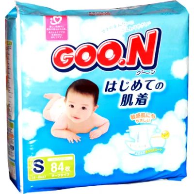 Лот: 6033935. Фото: 1. Подгузники Goon 4-8 кг (84 шт... Детская гигиена