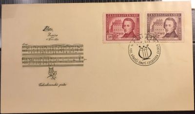 Лот: 15111192. Фото: 1. КПД (FDC) (Чехословакия) - Конверт... Открытки, конверты