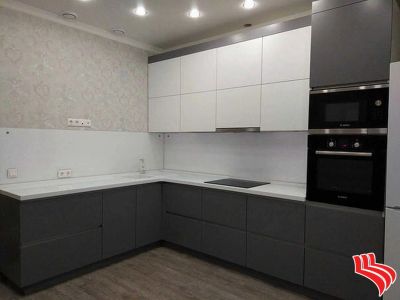 Лот: 15292702. Фото: 1. Кухня белый-серый Кухонный гарнитур. Кухонные гарнитуры