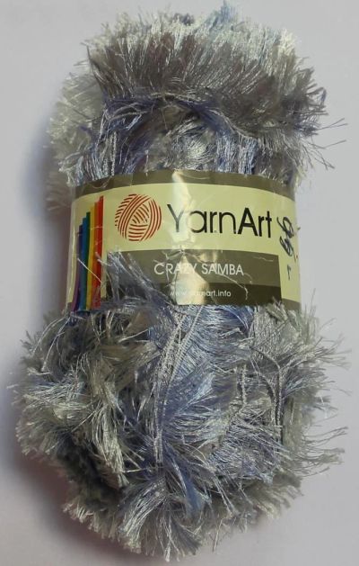 Лот: 11167394. Фото: 1. Пряжа Yarnart Crazy Samba травка... Ткани, нитки, пряжа