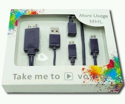 Лот: 9810795. Фото: 1. Кабель MHL Micro USB - HDMI. Дата-кабели, переходники