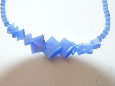 Лот: 458905. Фото: 1. Бусы. Кошачий глаз. синие. Новые... Колье