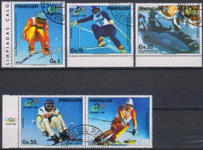 Лот: 20774456. Фото: 1. 1987. Парагвай. Авиапочта - Зимние... Марки