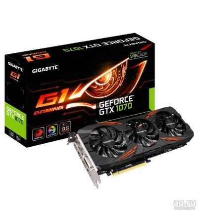 Лот: 18457690. Фото: 1. Gigabyte GTX 1070 G1 Gaming 8G... Видеокарты