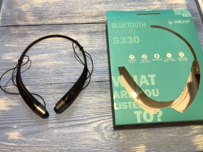 Лот: 14385279. Фото: 1. Bluetooth-наушники с микрофоном... Наушники, гарнитуры
