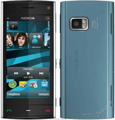 Лот: 913889. Фото: 1. Nokia X6 8Gb Azure. Смартфоны