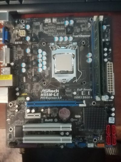 Лот: 17213215. Фото: 1. ASRock h55m-le icore i3-540 4... Материнские платы