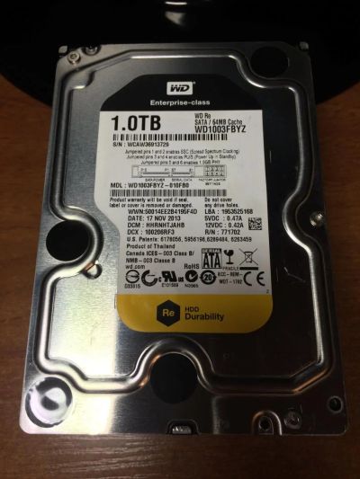 Лот: 6453328. Фото: 1. Жесткий диск(винт, HDD) WD1003FBYZ... Жёсткие диски (HDD)