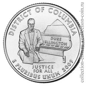 Лот: 11308375. Фото: 1. США 25 центов 2009 года. Серии... Америка