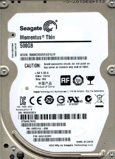 Лот: 17099254. Фото: 1. Жёсткий диск для ноутбука Seagate... Жёсткие диски