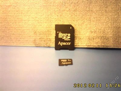 Лот: 1554821. Фото: 1. Микро SD карта Apacer с адаптером... Карты памяти