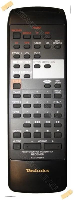 Лот: 15909021. Фото: 1. Пульт TECHNICS RAK-SA750WH, SA-AX710. Пульты ДУ