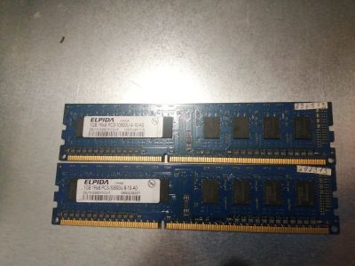 Лот: 19152288. Фото: 1. DDR3 2×1GB 1333MHz. Оперативная память