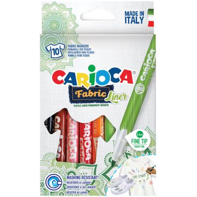 Лот: 15681224. Фото: 1. Набор фломастеров для ткани Carioca... Для рисования