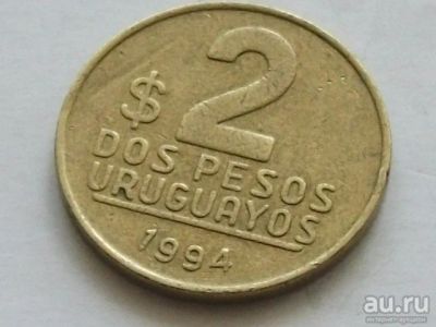 Лот: 10001598. Фото: 1. Монета 2 песо два Уругвай 1994... Америка