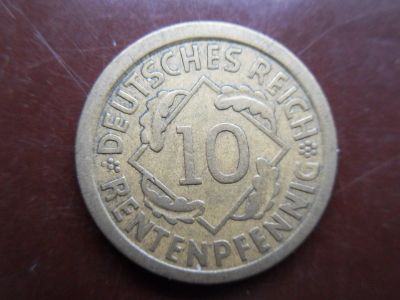 Лот: 17133316. Фото: 1. Германия 10 рентенпфеннигов 1924... Германия и Австрия