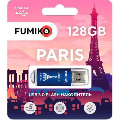 Лот: 20237455. Фото: 1. Флешка Fumiko Paris 128GB | Цвет... USB-флеш карты
