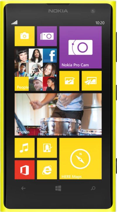 Лот: 5372154. Фото: 1. Nokia Lumia 1020 (Yellow - желтый... Смартфоны