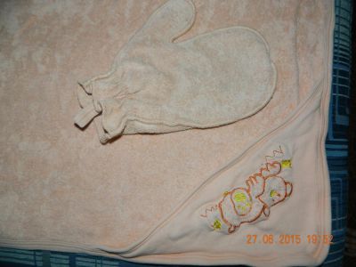 Лот: 5849733. Фото: 1. Пара полотец с уголком с рубля... Детская гигиена