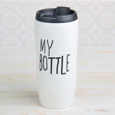 Лот: 10920204. Фото: 1. Стакан с крышкой "My bottle". Кружки, стаканы, бокалы