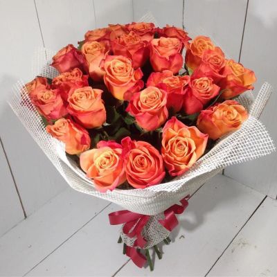 Лот: 4054608. Фото: 1. Букет 25 роз Эквадор 40 см. Свежие цветы