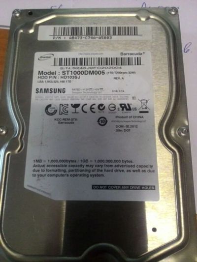 Лот: 7308129. Фото: 1. HDD Seagate ST1000DM005 (1TB/7200rpm... Жёсткие диски (HDD)