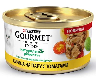 Лот: 16342252. Фото: 1. ГУРМЕ НАТУРАЛ РЕЦЕПТЫ конс.85г... Корма